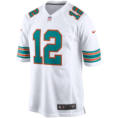 Alternative view of Bob Griese Miami Dolphins White Alternate Game Jersey - All Stitched