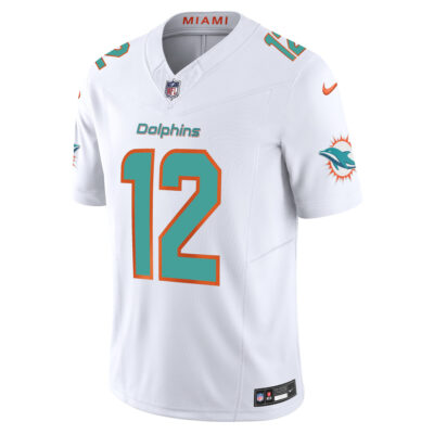 Alternative view of Bob Griese Miami Dolphins White Road Vapor F.U.S.E Limited Jersey - All Stitched