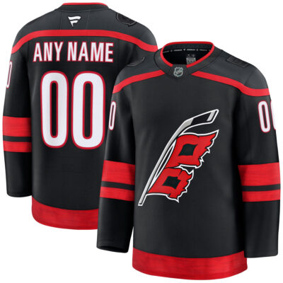 Custom Carolina Hurricanes Black Home Premium Jersey - All Stitched