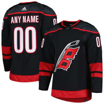 Custom Carolina Hurricanes Black Home Jersey - All Stitched