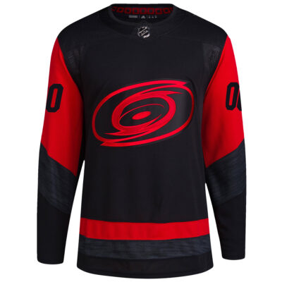 Alternative view of Custom Carolina Hurricanes Black 2023 NHL Stadium Series Jersey - All Stitched