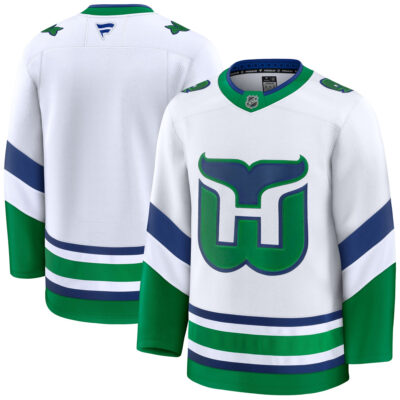 Carolina Hurricanes White Throwback Premium Jersey - All Stitched