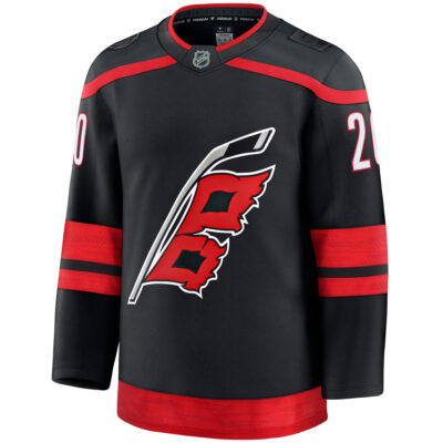 Alternative view of Sebastian Aho Carolina Hurricanes Black Home Premium Jersey - All Stitched
