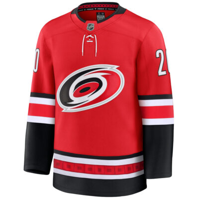 Alternative view of Sebastian Aho Carolina Hurricanes Red Alternate Premium Jersey - All Stitched