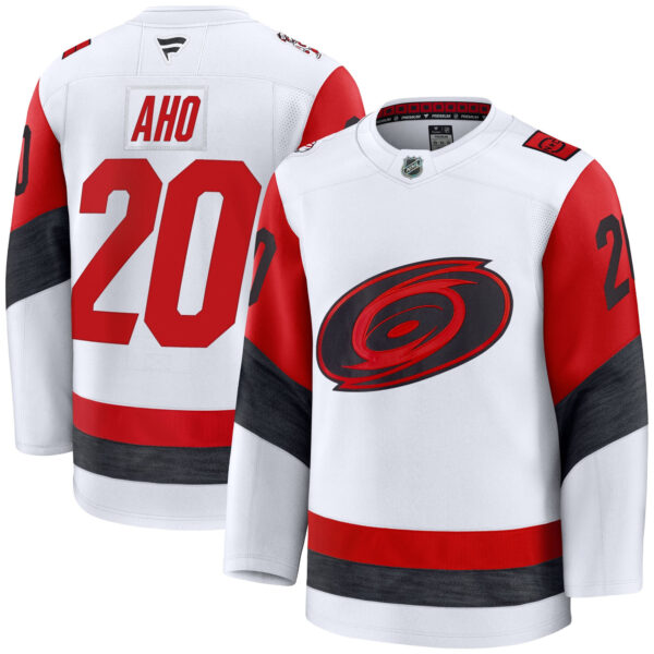 Sebastian Aho Carolina Hurricanes White Away Jersey - All Stitched