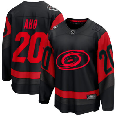 Sebastian Aho Carolina Hurricanes Black NHL Stadium Series Jersey - All Stitched