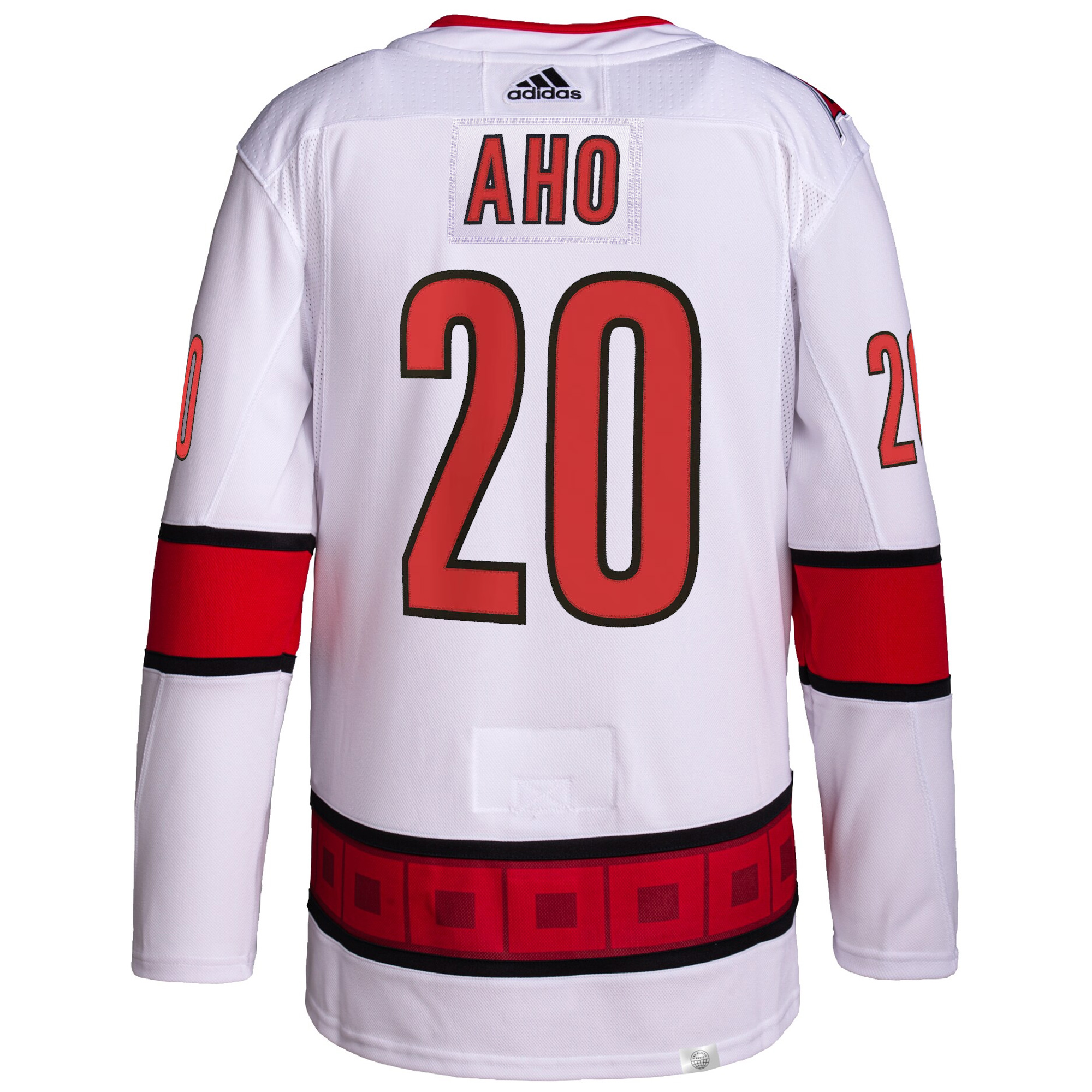 Sebastian Aho Carolina Hurricanes White Away Primegreen Jersey - All Stitched - Image 3