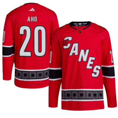 Sebastian Aho Carolina Hurricanes Red Reverse Retro 2.0 Jersey - All Stitched