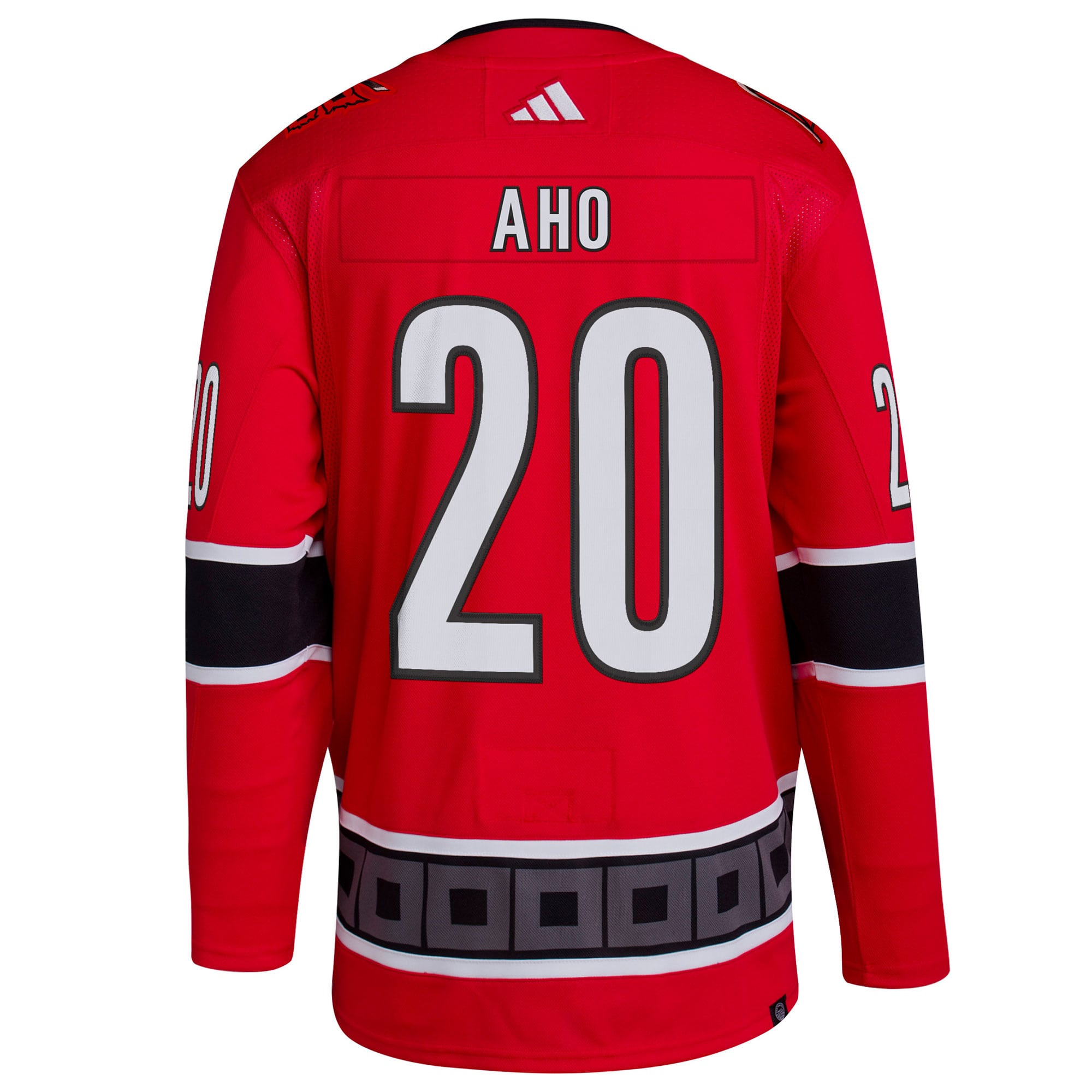 Sebastian Aho Carolina Hurricanes Red Reverse Retro 2.0 Jersey - All Stitched - Image 3