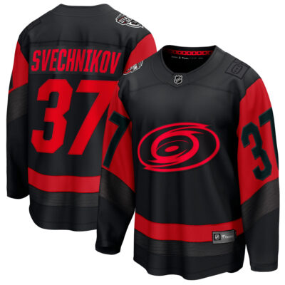 Andrei Svechnikov Carolina Hurricanes Black NHL Stadium Series Jersey - All Stitched