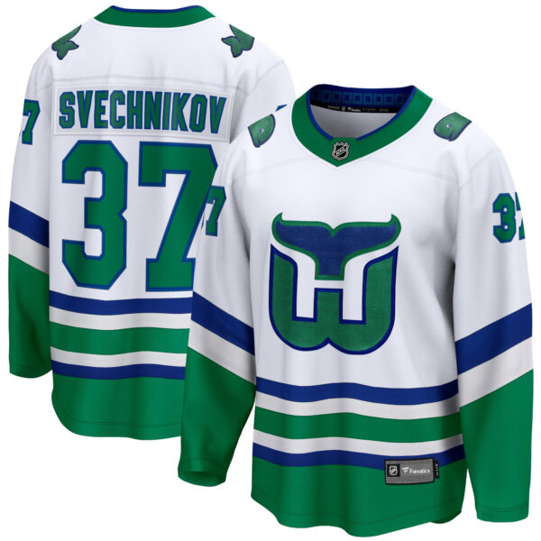 Andrei Svechnikov Carolina Hurricanes White Throwback Jersey - All Stitched
