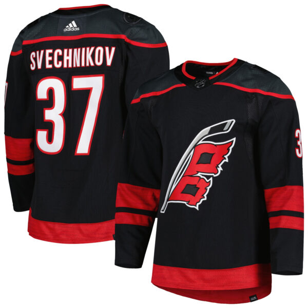 Andrei Svechnikov Carolina Hurricanes Black Home Primegreen Jersey - All Stitched