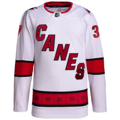 Alternative view of Andrei Svechnikov Carolina Hurricanes White Away Primegreen Jersey - All Stitched