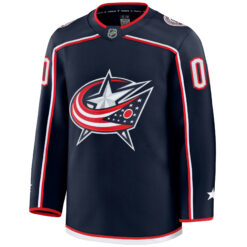 Alternative view of Custom Columbus Blue Jackets Navy Home Premium Jersey - All Stitched