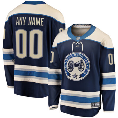 Custom Columbus Blue Jackets Blue Alternate Premium Jersey - All Stitched