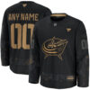 Custom Columbus Blue Jackets Black 2024 Military Appreciation Jersey - All Stitched