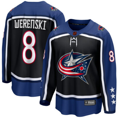 Zach Werenski Columbus Blue Jackets Black Reverse Retro 2.0 Jersey - All Stitched