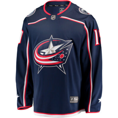 Alternative view of Adam Fantilli Columbus Blue Jackets Navy Home Premium Jersey - All Stitched