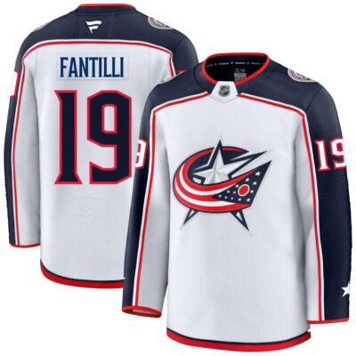 Adam Fantilli Columbus Blue Jackets White Away Premium Jersey - All Stitched