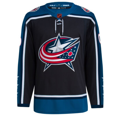 Alternative view of Adam Fantilli Columbus Blue Jackets Black Reverse Retro 2.0 Jersey - All Stitched