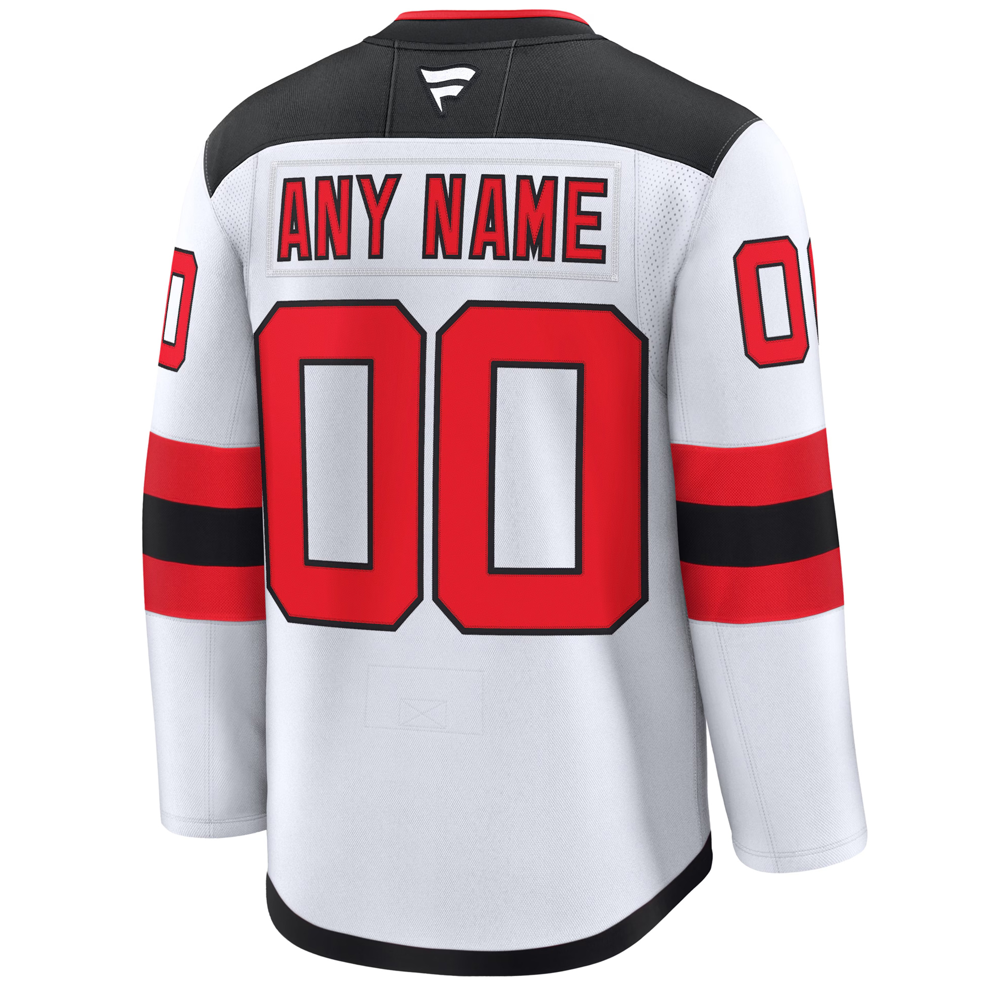 Custom New Jersey Devils White Away Premium Jersey - All Stitched - Image 3