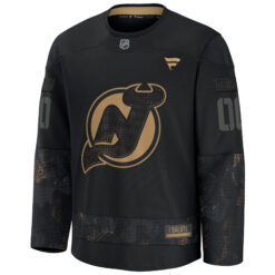 Alternative view of Custom New Jersey Devils Black 2024 Military Appreciation Jersey - All Stitched