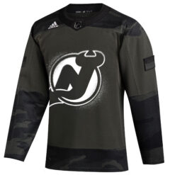 Alternative view of Custom New Jersey Devils Camo Military Appreciation Jersey - All Stitched