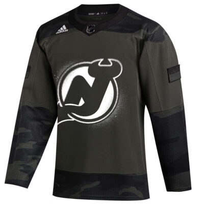 Alternative view of Custom New Jersey Devils Camo Military Appreciation Jersey - All Stitched
