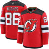 Jack Hughes New Jersey Devils Red Home Premium Jersey - All Stitched