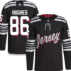 Jack Hughes New Jersey Devils Black Alternate Primegreen Jersey - All Stitched