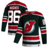 Jack Hughes New Jersey Devils Green 2020-21 Reverse Retro Jersey - All Stitched