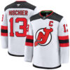 Nico Hischier New Jersey Devils White Away Premium Jersey - All Stitched