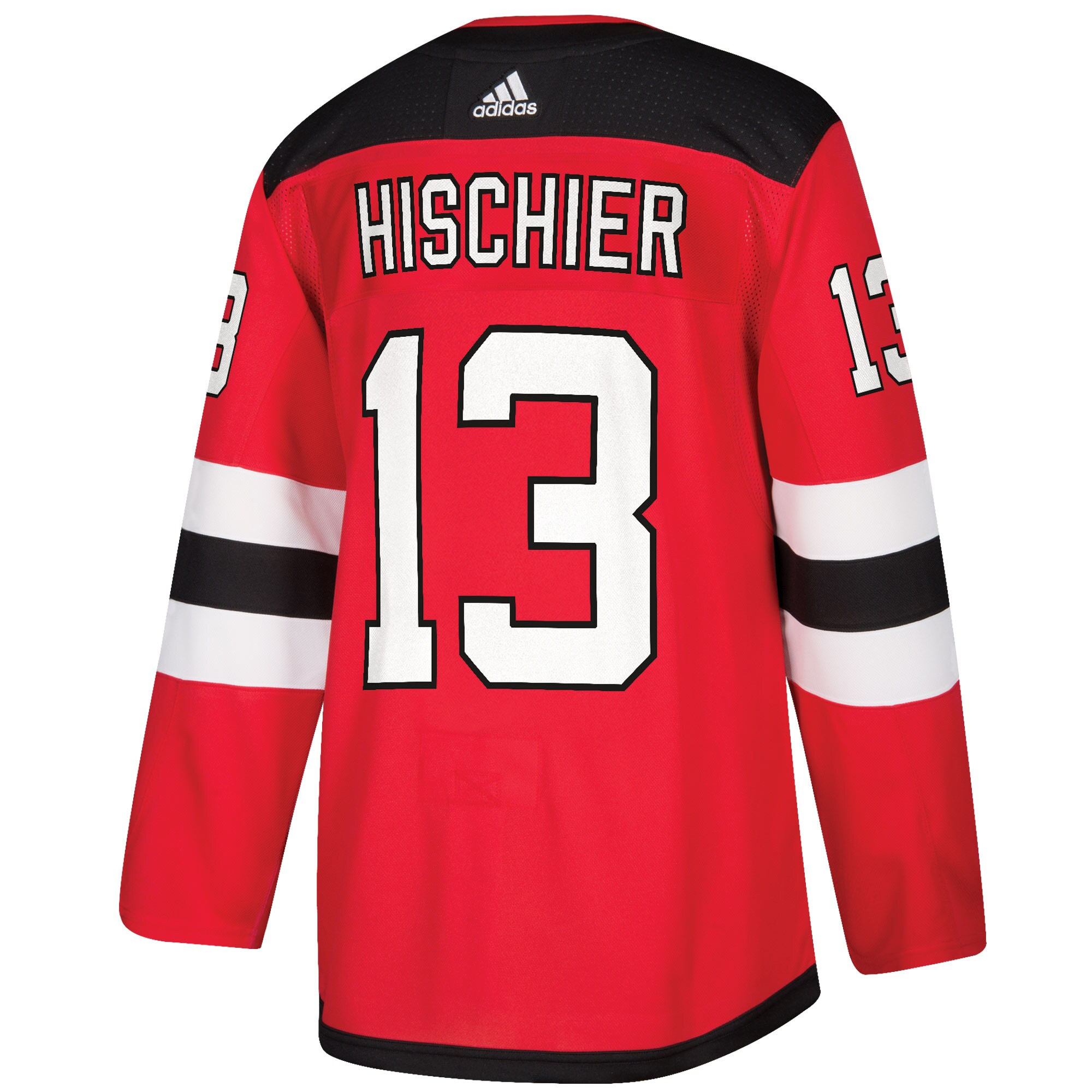 Nico Hischier New Jersey Devils Red Home Primegreen Jersey - All Stitched - Image 3