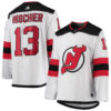 Nico Hischier New Jersey Devils White Away Primegreen Jersey - All Stitched