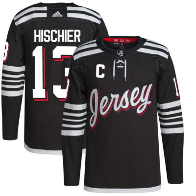 Nico Hischier New Jersey Devils Black Alternate Primegreen Jersey - All Stitched