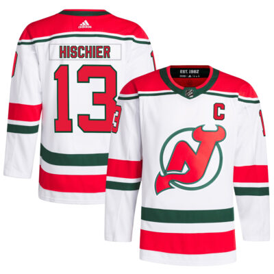 Nico Hischier New Jersey Devils White Primegreen Jersey - All Stitched