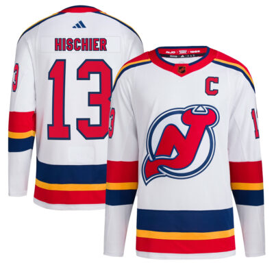 Nico Hischier New Jersey Devils White Reverse Retro 2.0 Jersey - All Stitched