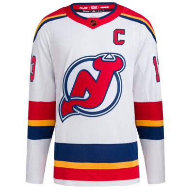 Alternative view of Nico Hischier New Jersey Devils White Reverse Retro 2.0 Jersey - All Stitched