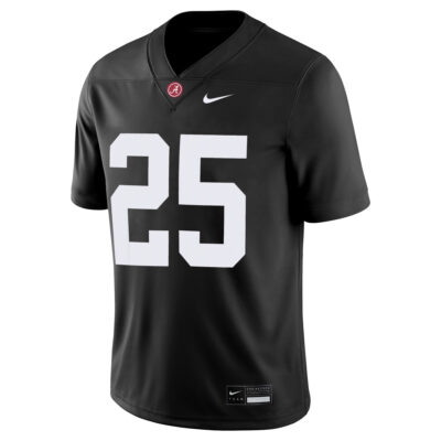 Alternative view of Steve Mboumoua Alabama Crimson Tide Football Black Game Jersey - All Stitched