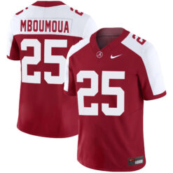 Steve Mboumoua Alabama Crimson Tide Football Alternate Crimson Jersey - All Stitched