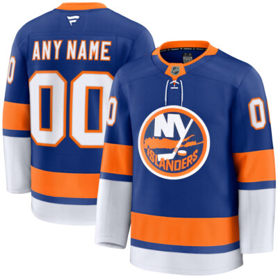 Custom New York Islanders Royal Home Premium Jersey - All Stitched