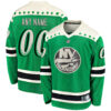 Custom New York Islanders Green 2021 St Patrick's Day Jersey - All Stitched