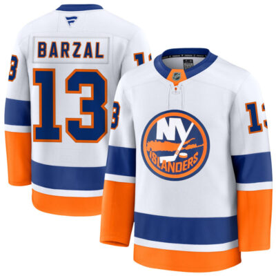 Mathew Barzal New York Islanders White Away Premium Jersey - All Stitched