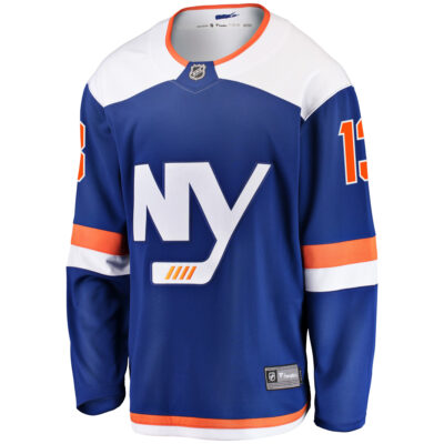 Alternative view of Mathew Barzal New York Islanders Royal Alternate Jersey - All Stitched