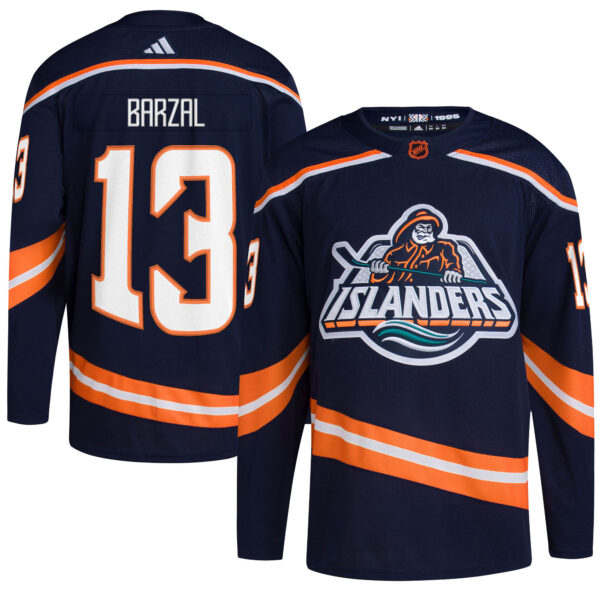 Mathew Barzal New York Islanders Navy Reverse Retro 2.0 Jersey - All Stitched