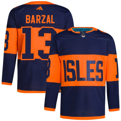 Mathew Barzal New York Islanders Navy 2024 Stadium Series Primegreen Jersey - All Stitched