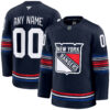 Custom New York Rangers Navy Alternate Premium Jersey - All Stitched