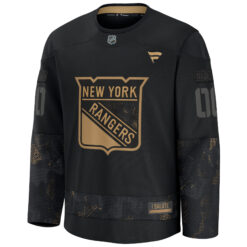 Alternative view of Custom New York Rangers Black 2024 Military Appreciation Jersey - All Stitched