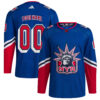 Custom New York Rangers Royal Reverse Retro 2.0 Jersey - All Stitched