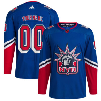 Custom New York Rangers Royal Reverse Retro 2.0 Jersey - All Stitched